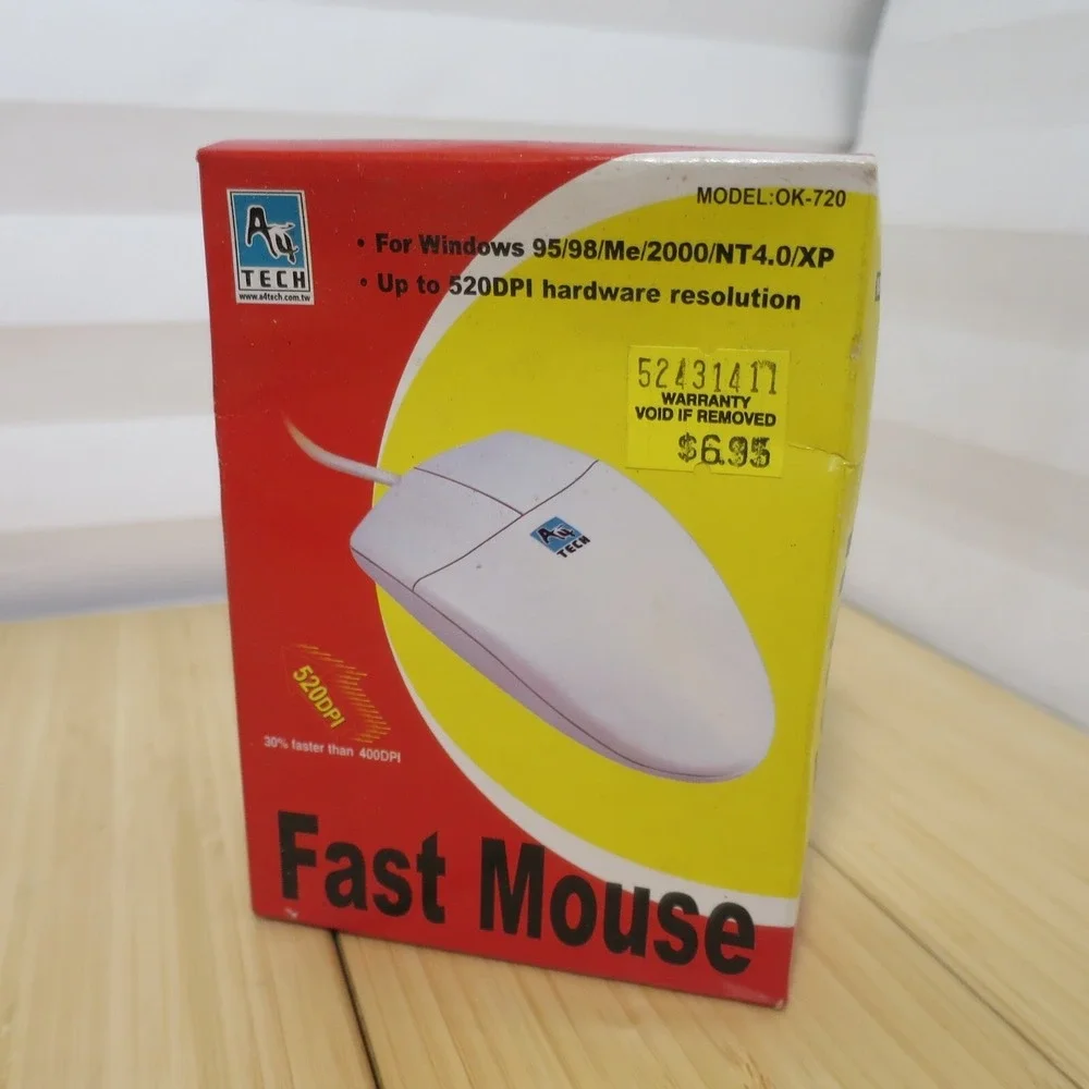 Vintage A4TECH OK-720 Serial Fast Ball Mouse Windows 95 98 Me 2000 XP